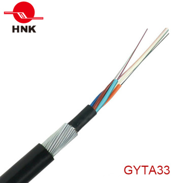 2-144 Kerne lose Schlauch Stahldraht gepanzertes optisches Kabel GYTA33